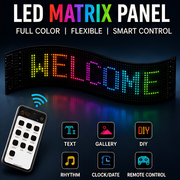 LED Matrix Panel Flexible RGB Car Display with App & Remote Control (1 Feet)
