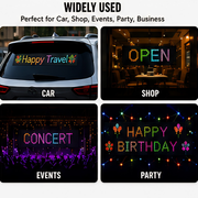 LED Matrix Panel Flexible RGB Car Display with App & Remote Control (1 Feet)
